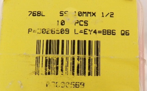 Ham-Let Straights Male Let-Lok 768L SS 10mmX 1/2 (10) - Advance Operations