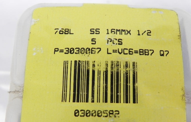 Ham-Let Straights Male Let-Lok 768L SS 16mmX 1/2 (5) - Advance Operations