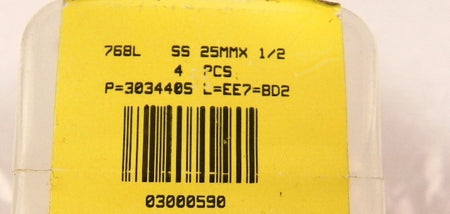 Ham-Let Straights Male Let-Lok 768L SS 25mmX 1/2  (4) - Advance Operations