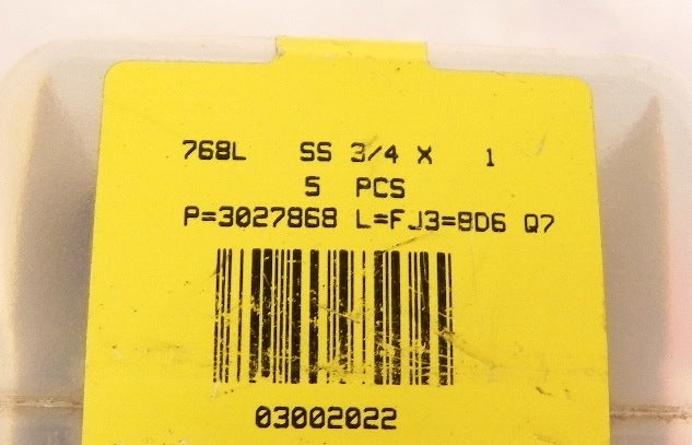 Ham-Let Straights Male Let-Lok 768L SS 3/4 X 1  (5) - Advance Operations