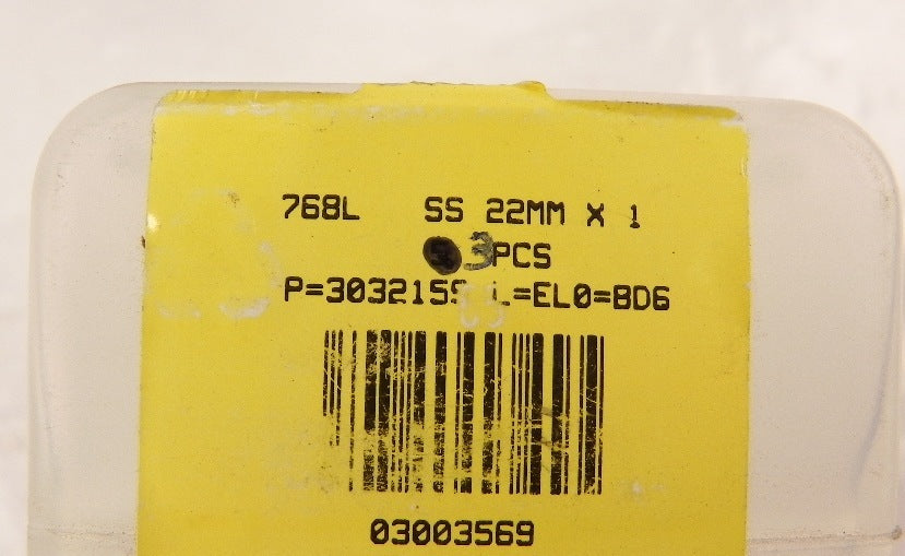 Ham-Let Straights Male Let-Lok 768L SS 22mmX 1  (3) - Advance Operations