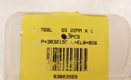 Ham-Let Straights Male Let-Lok 768L SS 22mmX 1  (3) - Advance Operations