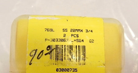 Ham-Let Elbows Let-Lok Male NPT 769L SS 22mmx 3/4 (2) - Advance Operations