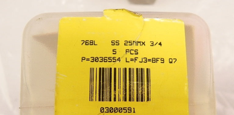 Ham-Let Reducing Union Let-Lok 768L SS 25mmx 3/4  (5) - Advance Operations