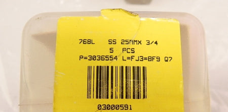 Ham-Let Reducing Union Let-Lok 768L SS 25mmx 3/4  (5) - Advance Operations