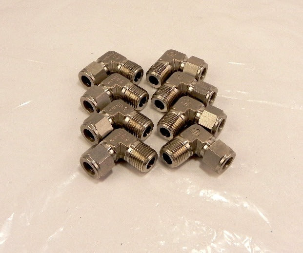 Ham-Let Elbows Let-Lok Male NPT 769L SS 1/2 X 1/2 (8) - Advance Operations