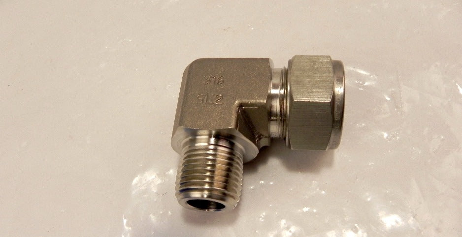 Ham-Let Elbows Let-Lok Male NPT 769L SS 18MMX 1/2 - Advance Operations
