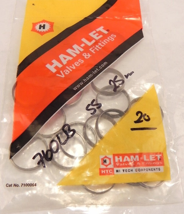 Ham-Let Back Ferrule 760LB SS 25mm  (20) - Advance Operations