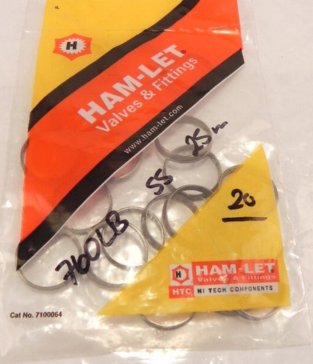 Ham-Let Back Ferrule 760LB SS 25mm  (20) - Advance Operations