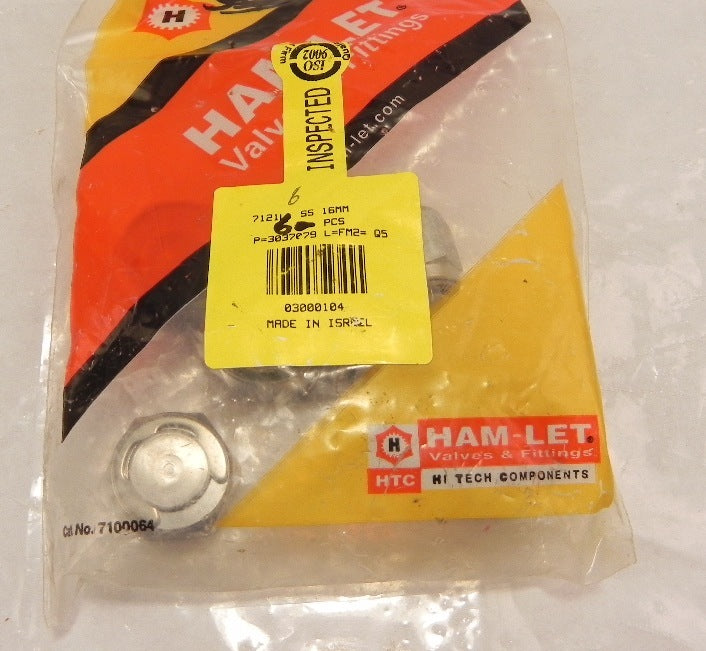 Ham-Let Plug 7121L SS 16mm  (6) - Advance Operations