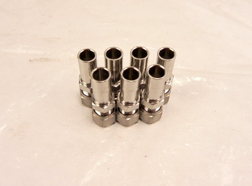 Hoke / Gyrolok Reducer 6R8316 (lot of 7) Connects fractional tube 3/8" O.D. to Tube 1/2" I.D - Advance Operations
