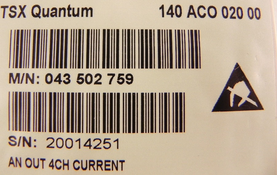 Schneider Automation Analog Output 140 ACO 020 00 - Advance Operations