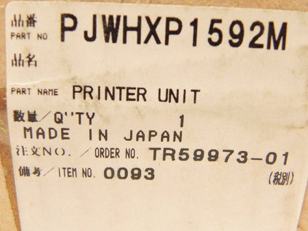 Matsushita Electric Dot Matrix Printhead PJWHXP1592M - Advance Operations