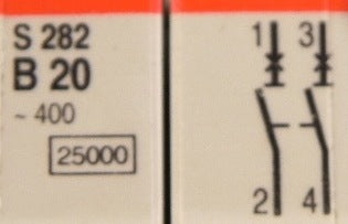 ABB Circuit Breaker S 282 B 20/S282-B20 (Lot of 2) - Advance Operations