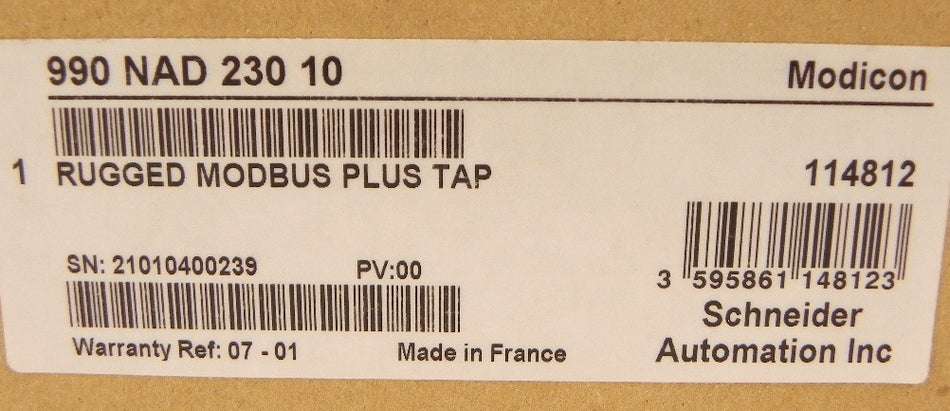 Modicon Modbus Plus Ruggedized tap 990 nad 230 10 Rugged Modbus Plus Tap - Advance Operations