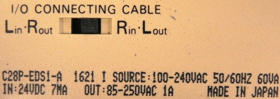 Omron I/O Unit C28P-EDS1-A 1621 I - Advance Operations