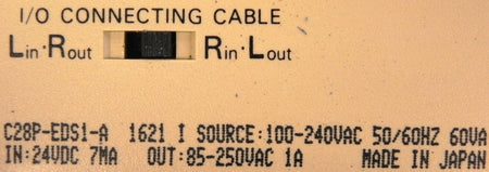 Omron I/O Unit C28P-EDS1-A 1621 I - Advance Operations