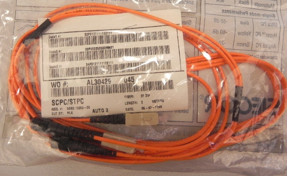 Siecor Fiber Optic Cable Assy SCPC/STPC (Lot of 7) - Advance Operations