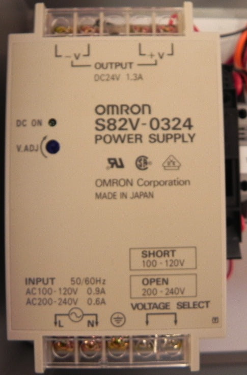 Omron 24 Vdc Power Supply w/ Enclosure S82V-0324  1.3A - Advance Operations