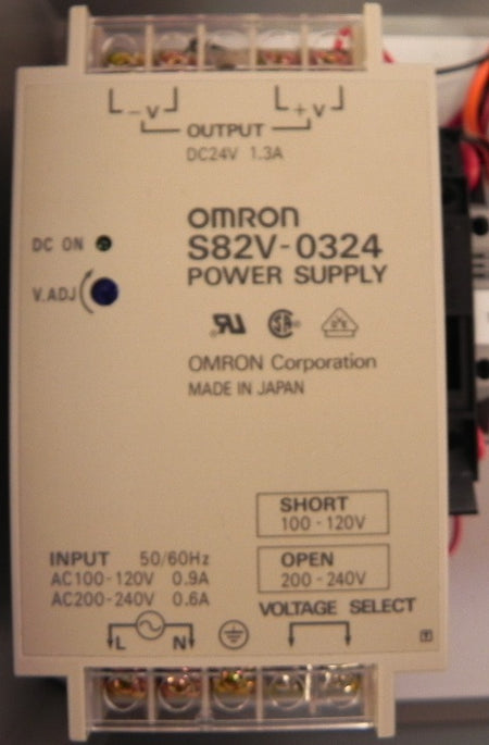 Omron 24 Vdc Power Supply w/ Enclosure S82V-0324  1.3A - Advance Operations