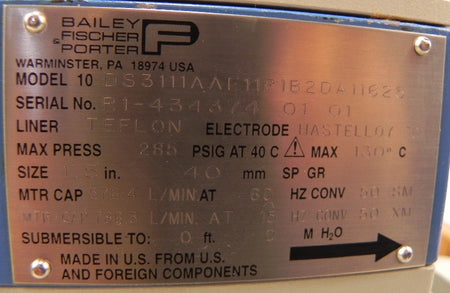 ABB Electro-Magnetic Flowmeter 1-1/2" 10DS3111 - Advance Operations