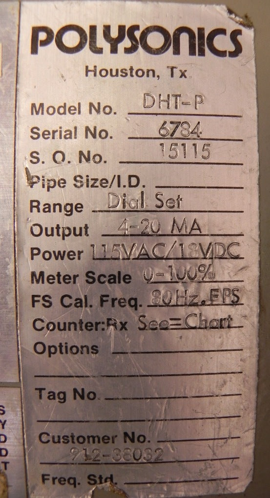 Polysonics Hydra Ultrasonic Portable Flowmeter DHT-P - Advance Operations