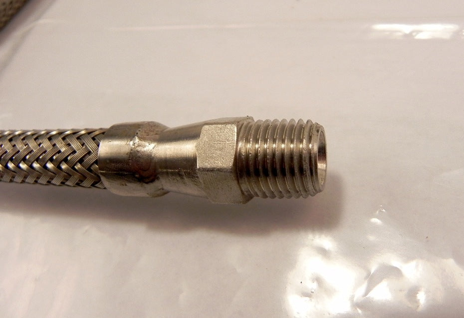 Flex Pression SS Flexible Hose Assy 1/4" NPT x 100" - Advance Operations