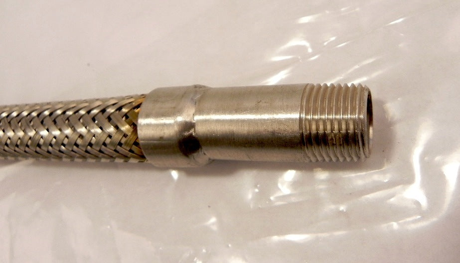 Flex Pression SS Braided Hose Assy 1/2" NPT x 36" - Advance Operations