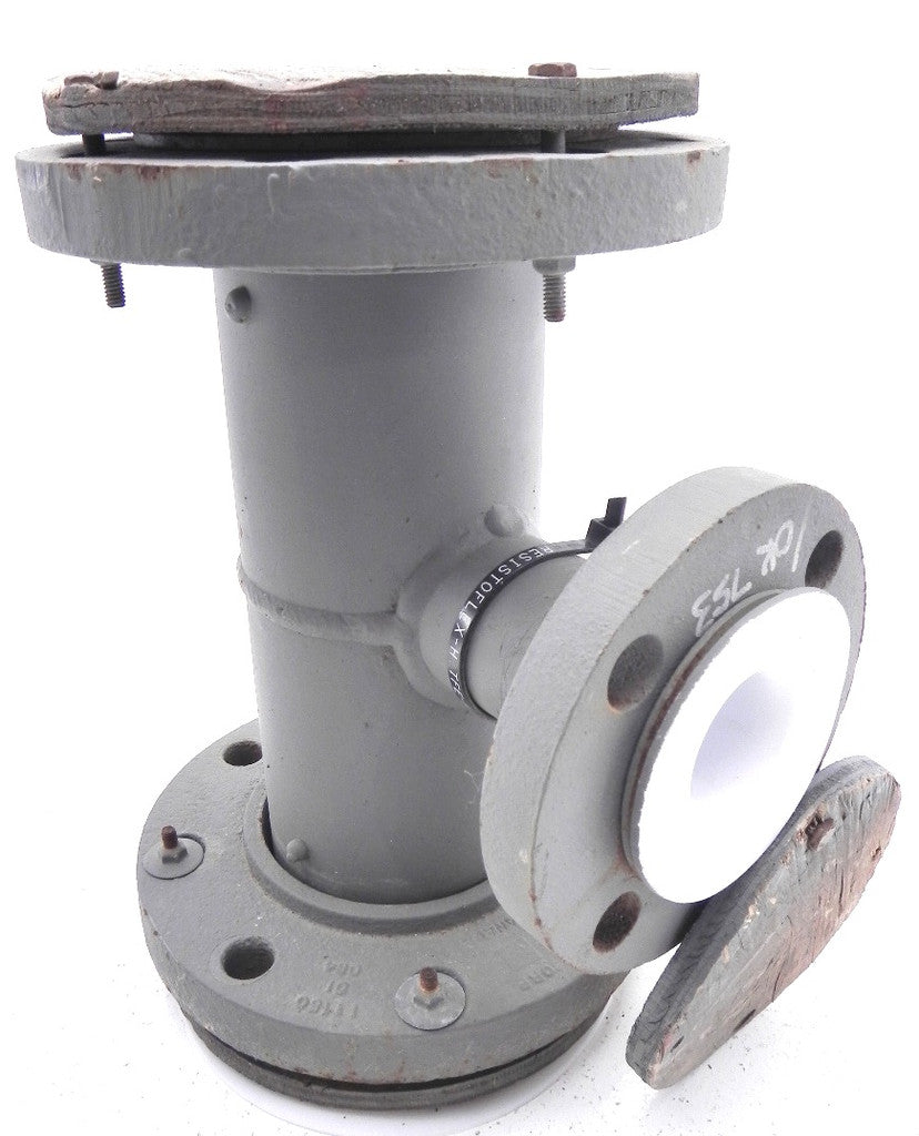 Resistoflex TFE Lined Reducing Tee 4" X 2" - Advance Operations