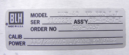 Vishay / BLH Electronics Weight Transmitter DXP40 / DXP-40 Free 1 Year Warranty - Advance Operations