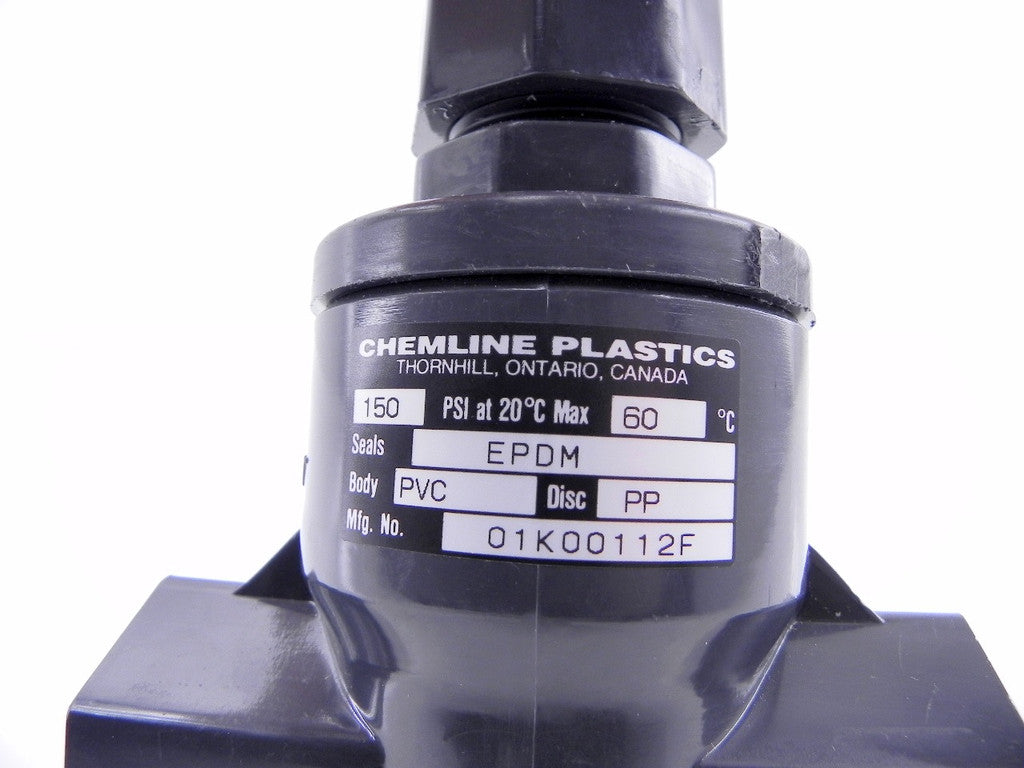 Chemline Plastics Globe Valve 1" 01K00112F - Advance Operations
