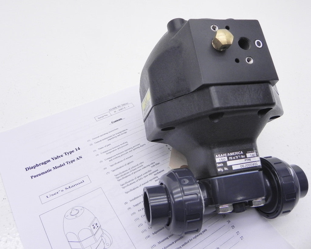 Asahi True Union Diaphragm Valve Type 14 3/4" - Advance Operations