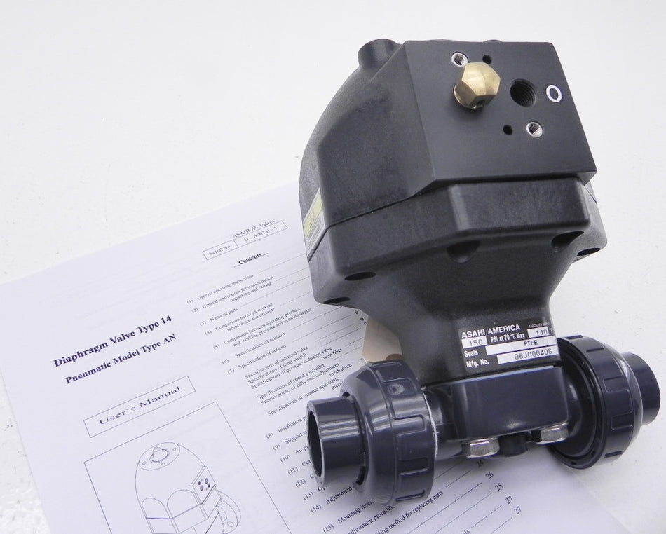 Asahi True Union Diaphragm Valve Type 14 3/4" - Advance Operations