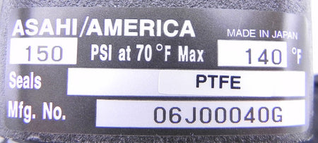 Asahi True Union Diaphragm Valve Type 14 3/4" - Advance Operations