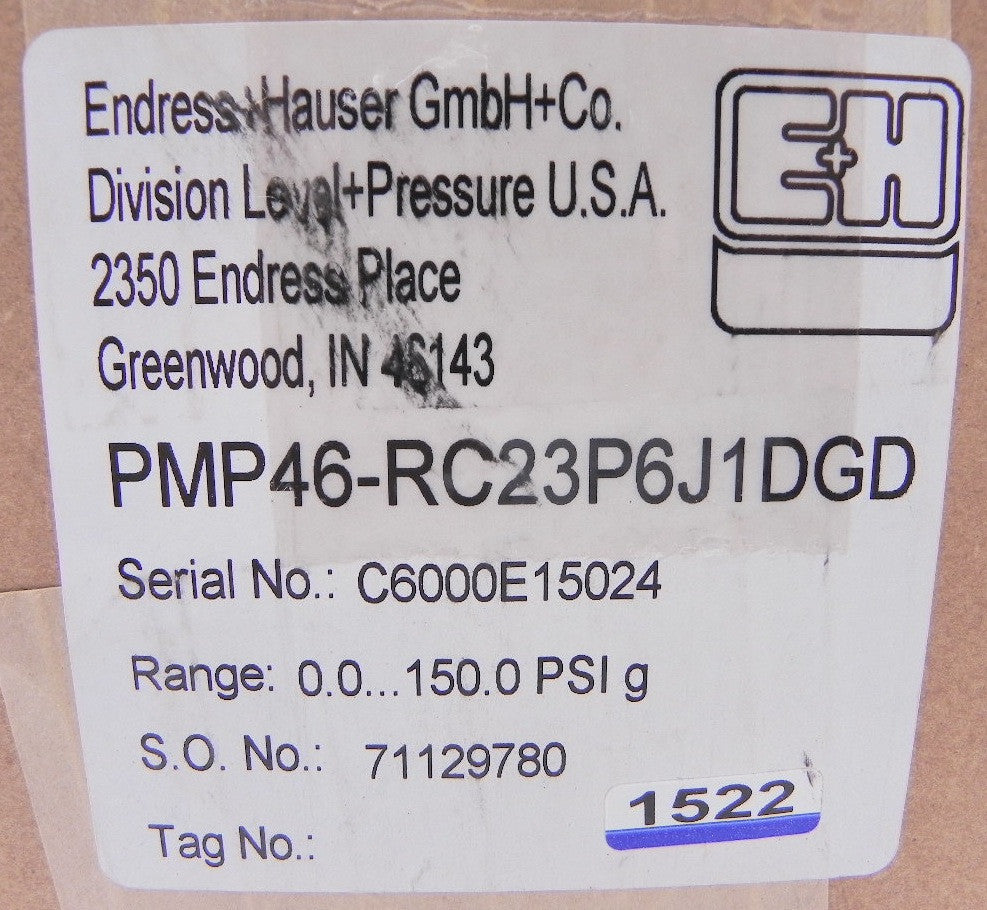 Endress+Hauser Cerabar M Pressure Transmitter PMP46 - Advance Operations