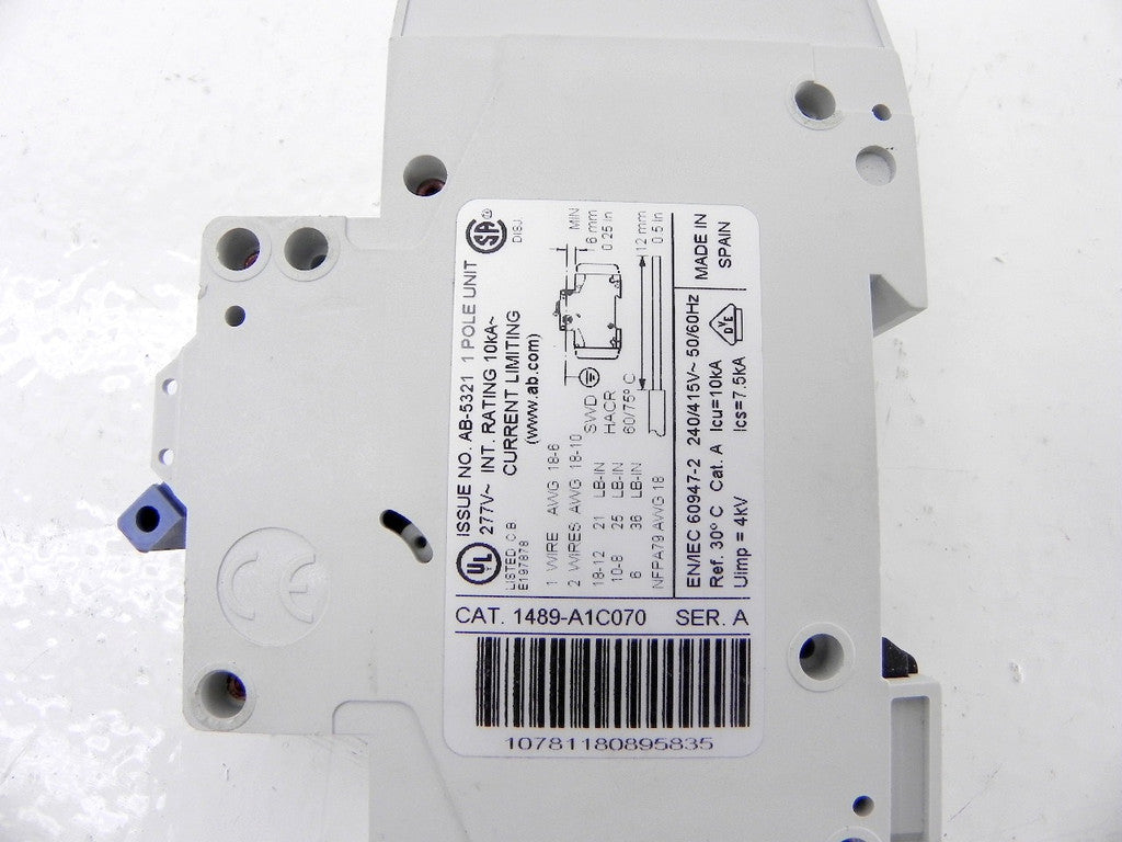 Allen-Bradley Current Limiting Breaker 1489-A1C070 - Advance Operations