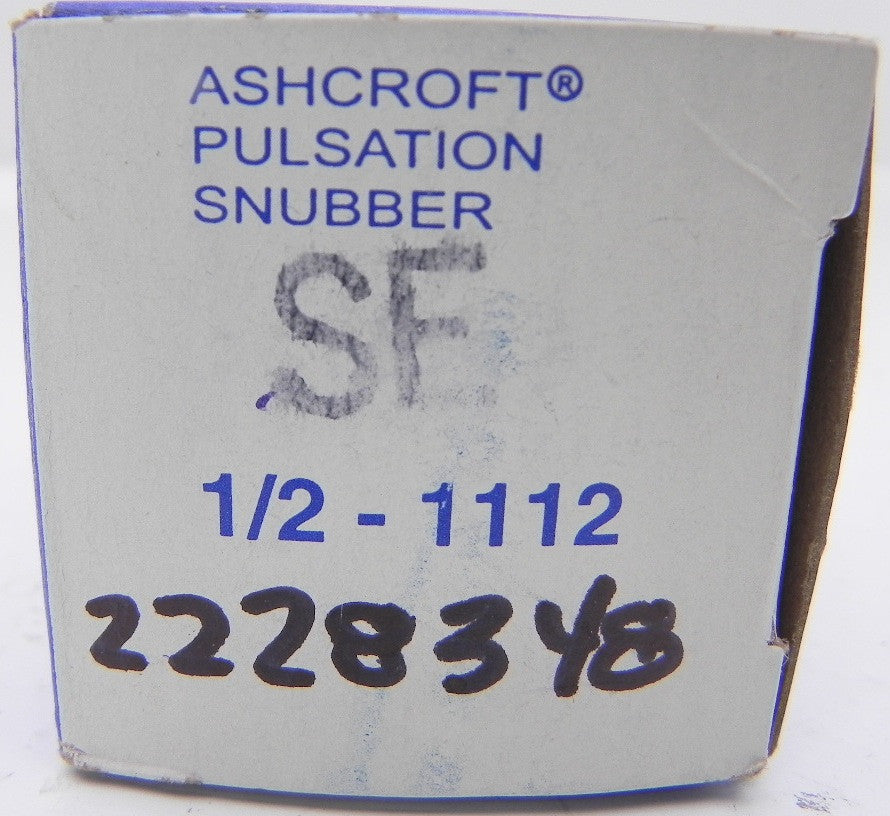Ashcroft Pulsation Snubber 1/2-1112 (Lot of 2) - Advance Operations