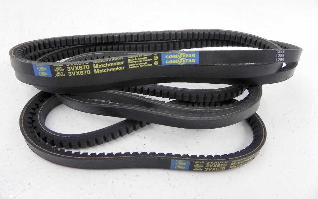 Goodyear HY-T Wedge V-Belt 3VX670 (Lot of 2) - Advance Operations