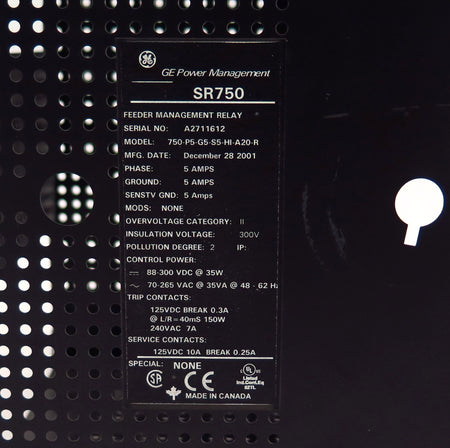 Ge Multilin Feeder Management Relay Case SR750 CASE - Advance Operations