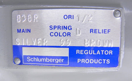 Schlumberger Sprague Pressure Regulator B38R - Advance Operations