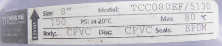 Chemline Check Valve 8" CPVC TCC080EF/5130 - Advance Operations