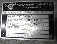 Load image into Gallery viewer, Nord Clincher Shaft Mount Gearmotor 7382AG-132 S/8-2 - Advance Operations
