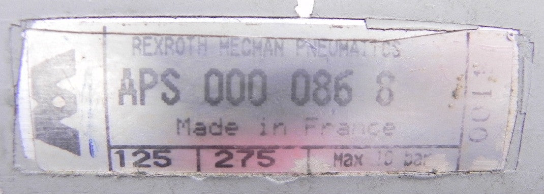 Rexroth Mecman Pneumatik Cylinder APS-000-086-6 - Advance Operations