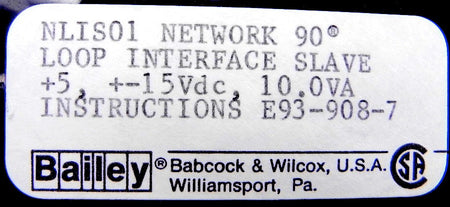ABB Bailey Network 90 Loop Interface Slave NLIS01 - Advance Operations