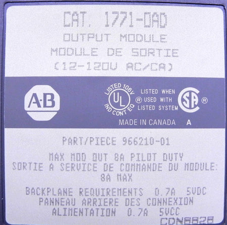 Allen-Bradley Output Module 1771-OAD WIth BoX - Advance Operations