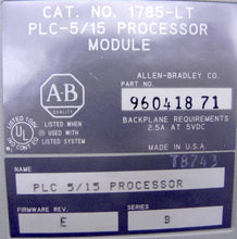 Load image into Gallery viewer, Allen-Bradley Processor Module 1785-LT  PLC-5/15 - Advance Operations
