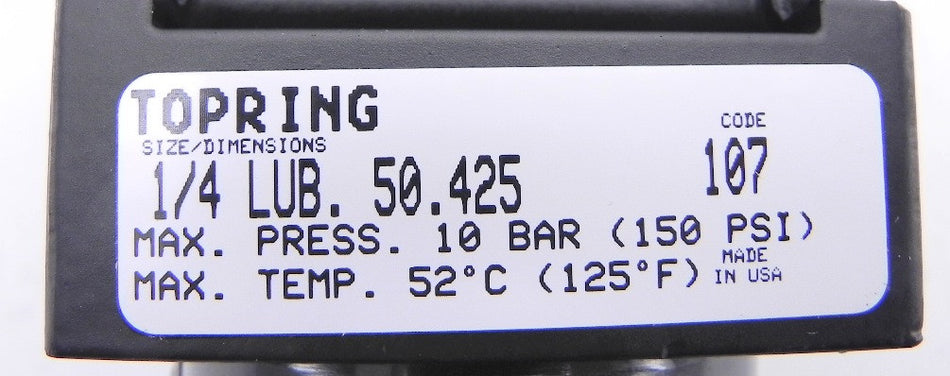 Topring Lubricator 1/4" Regular 50.425 - Advance Operations