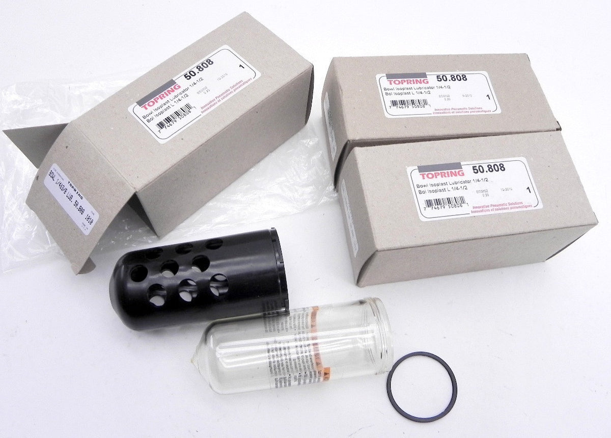 Topring Lubricator Bowl Isoplast 1/4 50.808 (Lot of 3) - Advance Operations