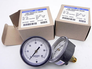 Ashcroft Low Pressure Gauge Type 1490 (Lot of 2) - Advance Operations