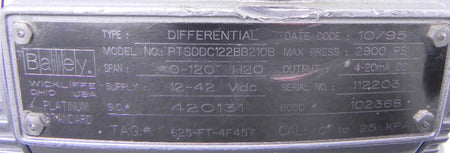Bailey PTSDDC Pressure transmitter PTSDDC122BB210B - Advance Operations